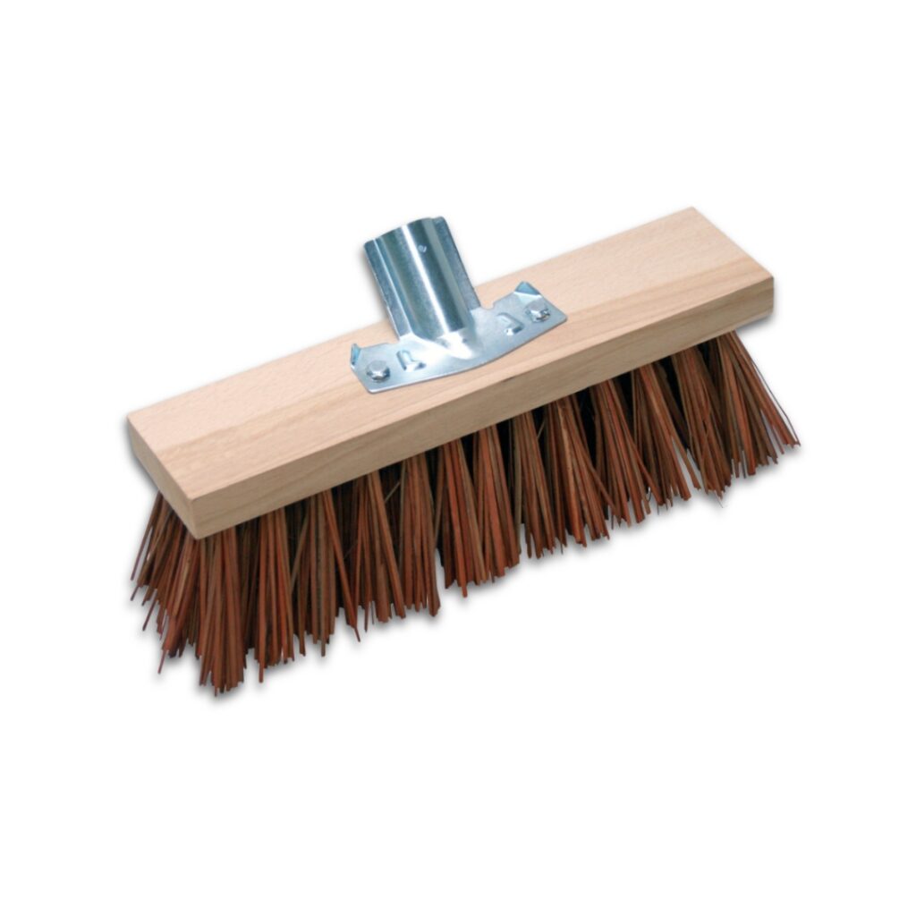 Balai Extérieur Piassava Janett – Poils Naturels Robustes – Manche Blanc – Pour Terrasses, Jardins, Allées - 2